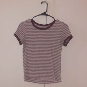 American Eagle Pink Striped Top